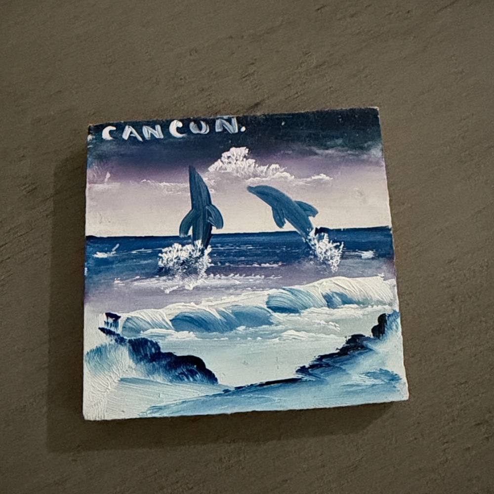 Cancun Souvenir Mexico Magnet Handmade Paint